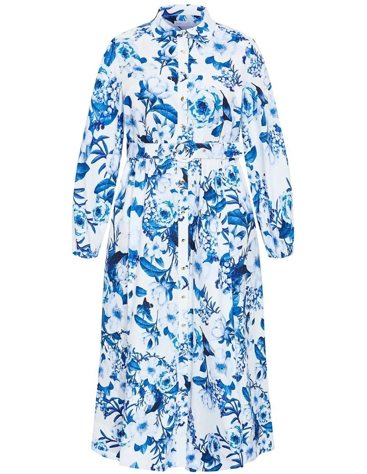 Elysia Print Midi Dress in Bluebell image 3