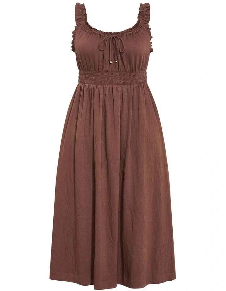 Irina Maxi Dress in Chocolate image 3