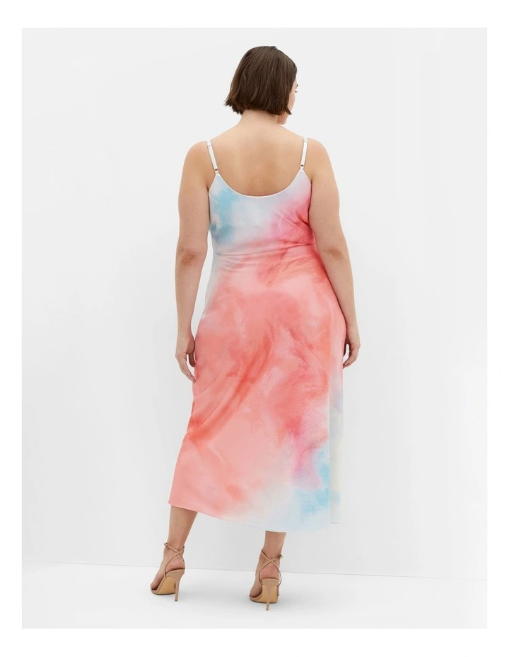 Mali Print Dress in Coral image 2