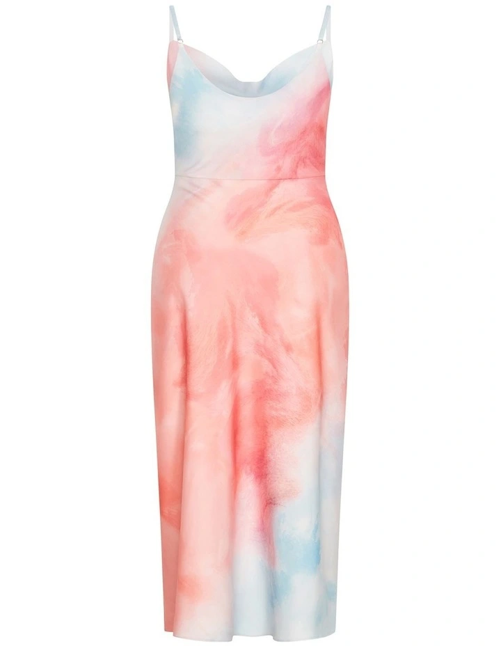 Mali Print Dress in Coral image 4