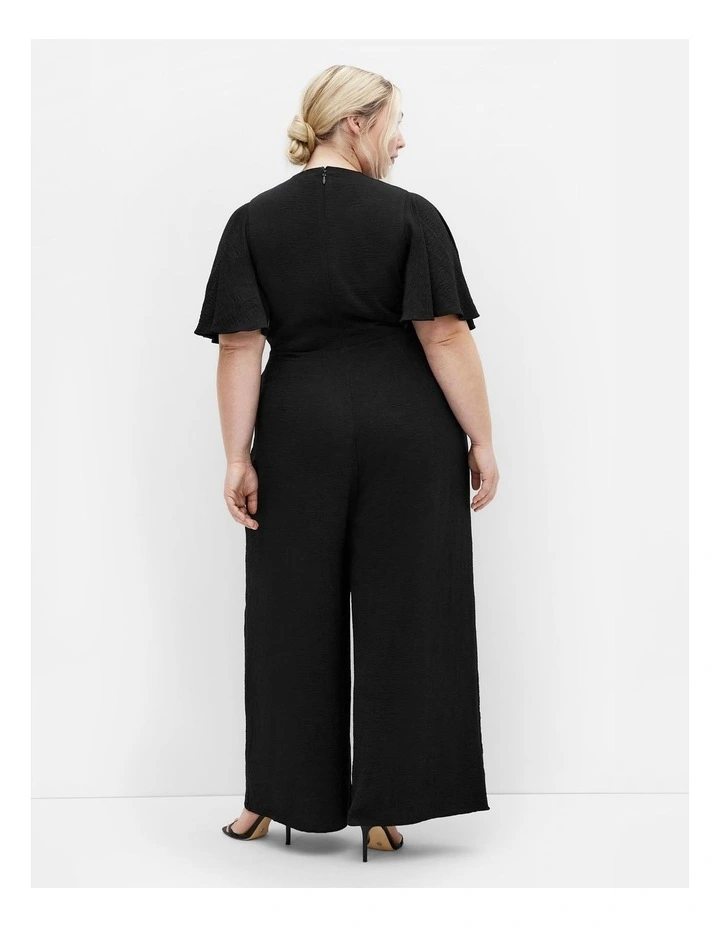 Braelynn V Neck Jumpsuit in Black image 2