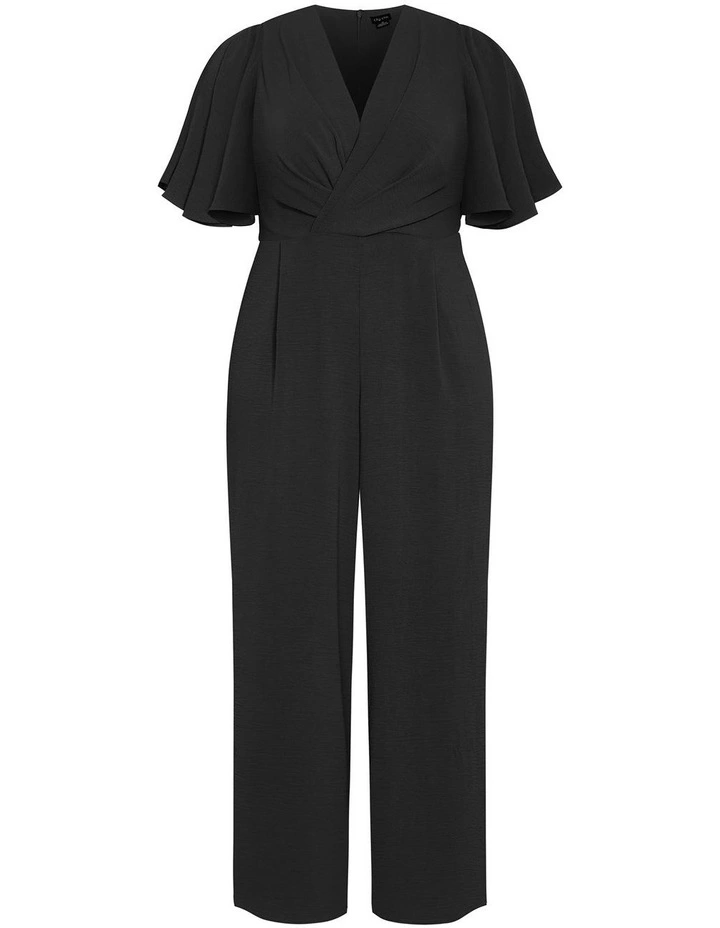 Braelynn V Neck Jumpsuit in Black image 3