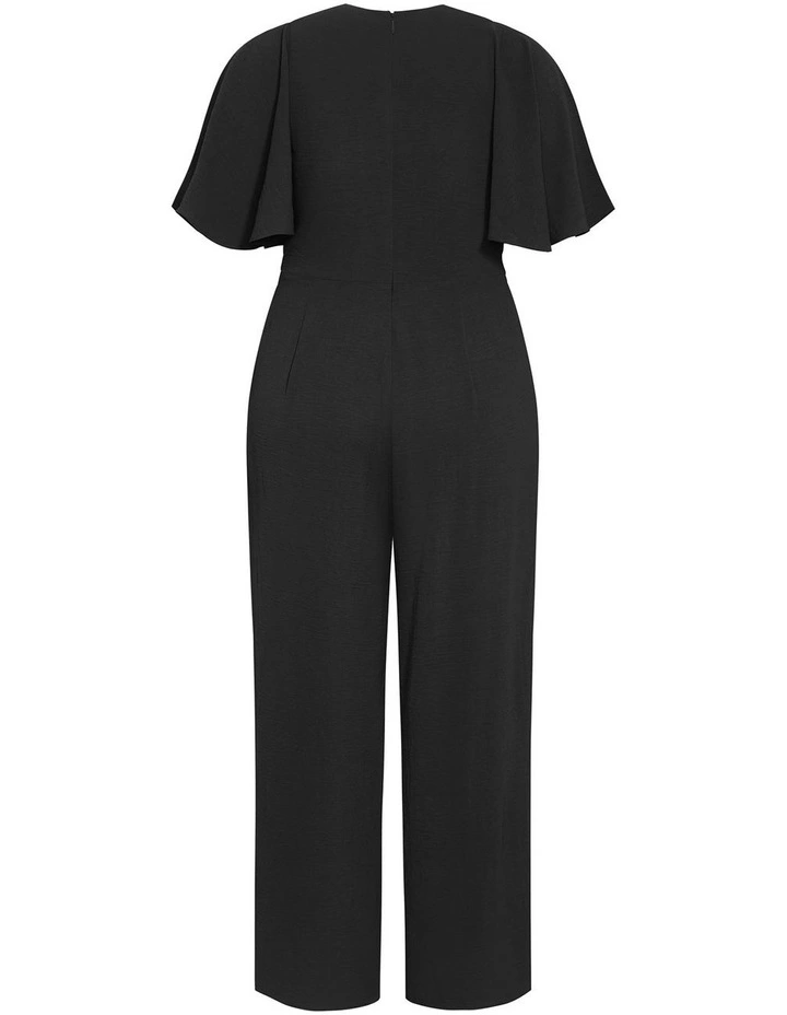 Braelynn V Neck Jumpsuit in Black image 4
