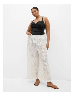 Andros Jacquard Knit Pant in Ivory