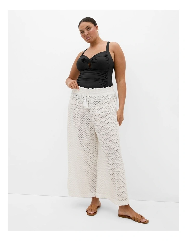 Andros Jacquard Knit Pant in Ivory image 1