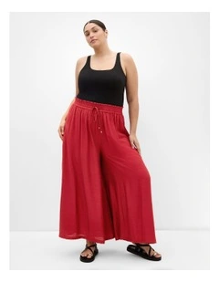 Emma Wide Leg Pant in Burnt Sienna