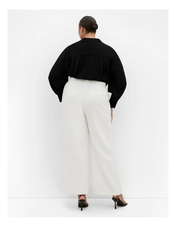 Ally Lined Wide Leg Pant in Ivory image 2