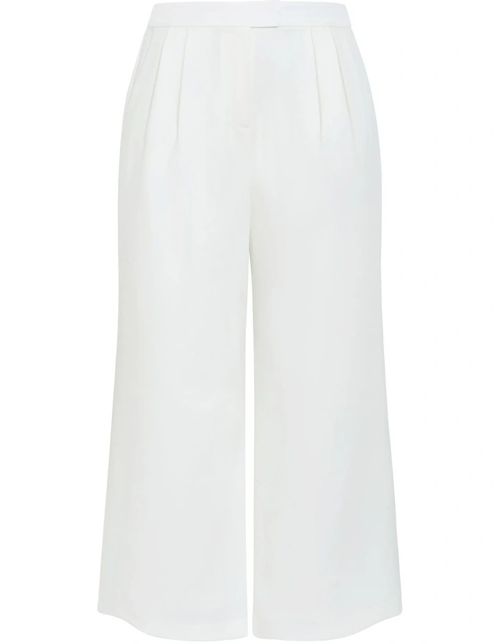 Ally Lined Wide Leg Pant in Ivory image 3