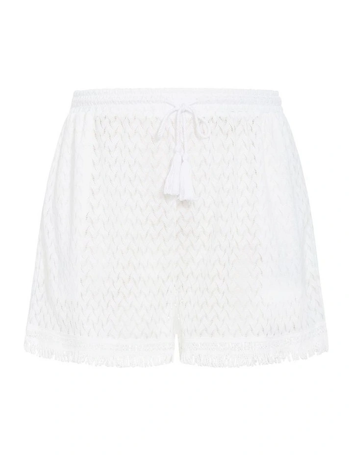 Andros Jacquard Knit Shorts in Ivory image 3