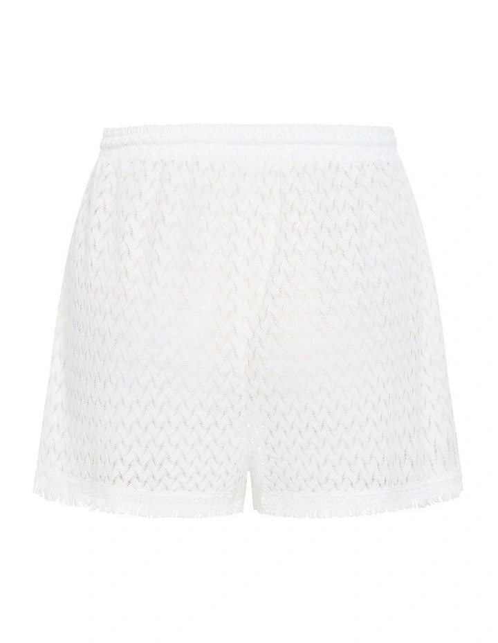 Andros Jacquard Knit Shorts in Ivory image 4