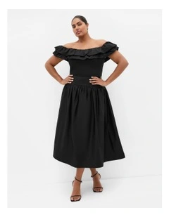 Kaia Midi Skirt in Black