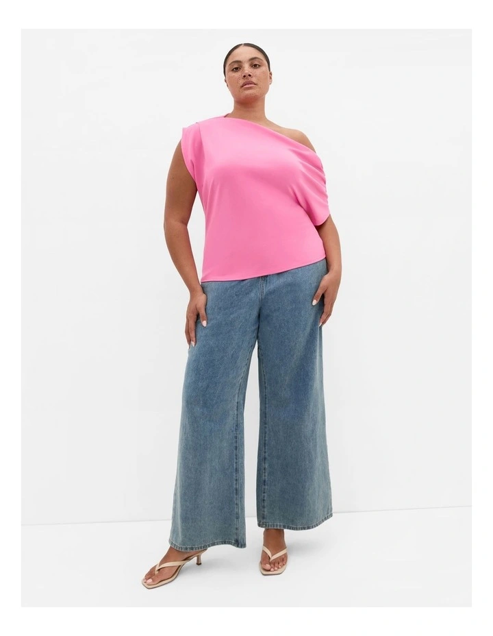 Imani Off Shoulder Top in Candy Pink image 1