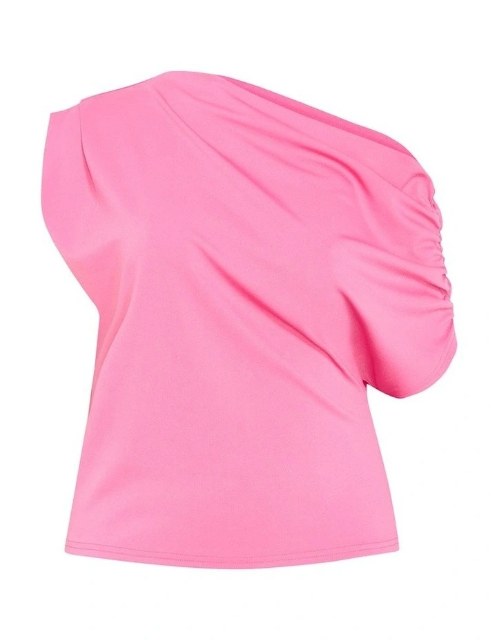 Imani Off Shoulder Top in Candy Pink image 3