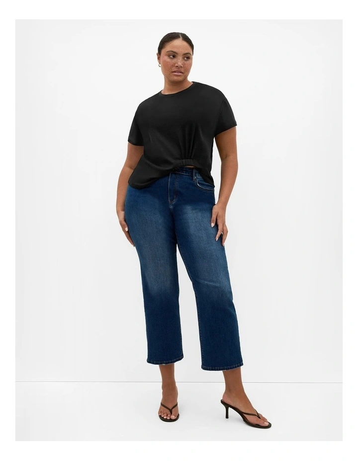 Half Tuck Tee in Black image 1