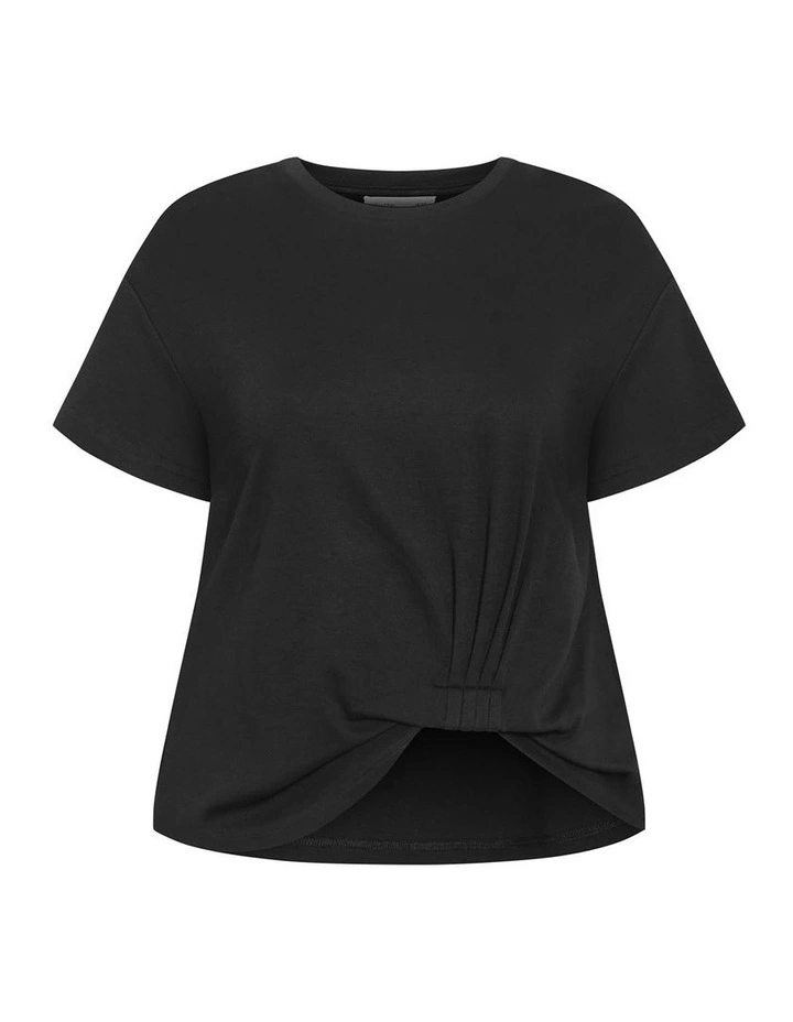 Half Tuck Tee in Black image 3