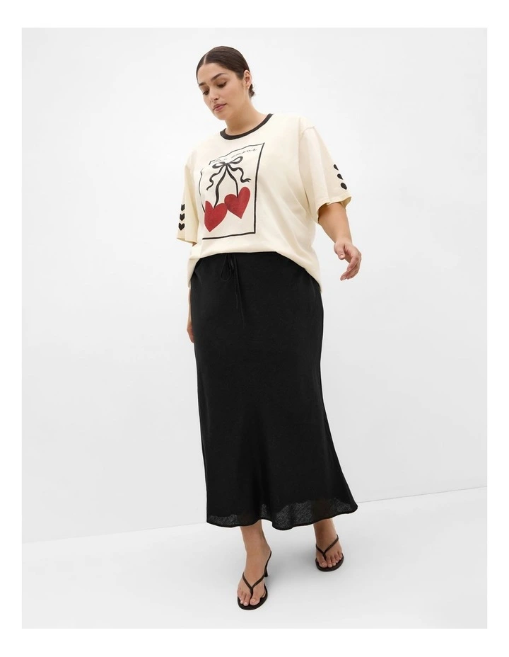 Mon Amour Oversized Tee in French Vanilla image 1