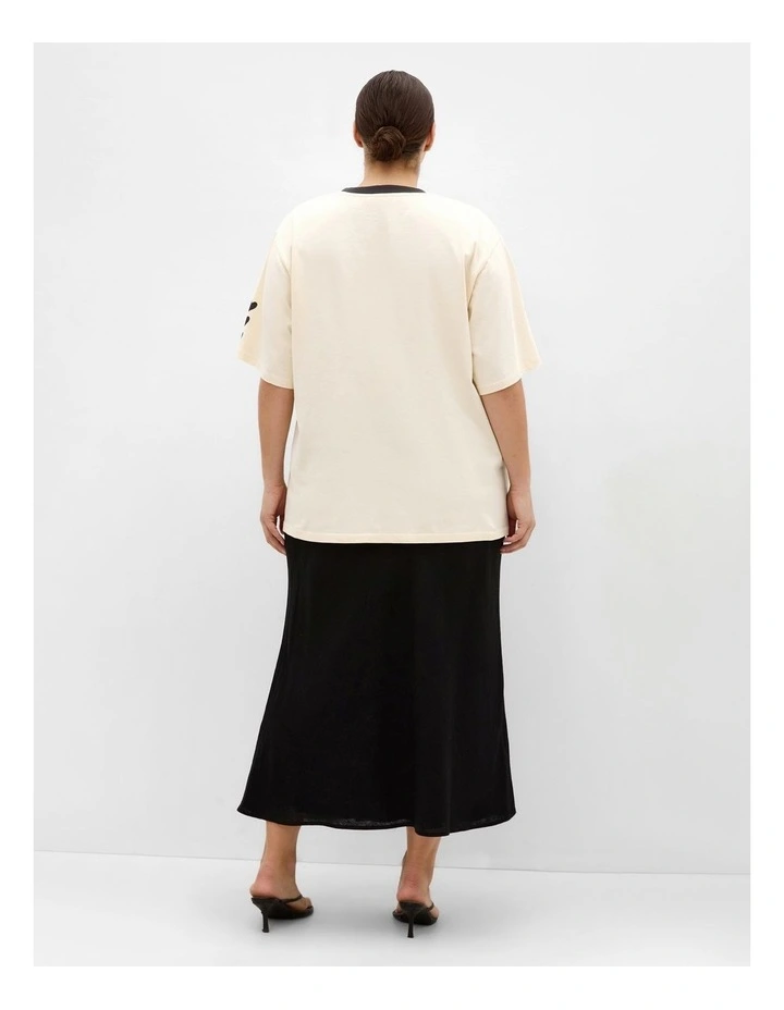 Mon Amour Oversized Tee in French Vanilla image 2