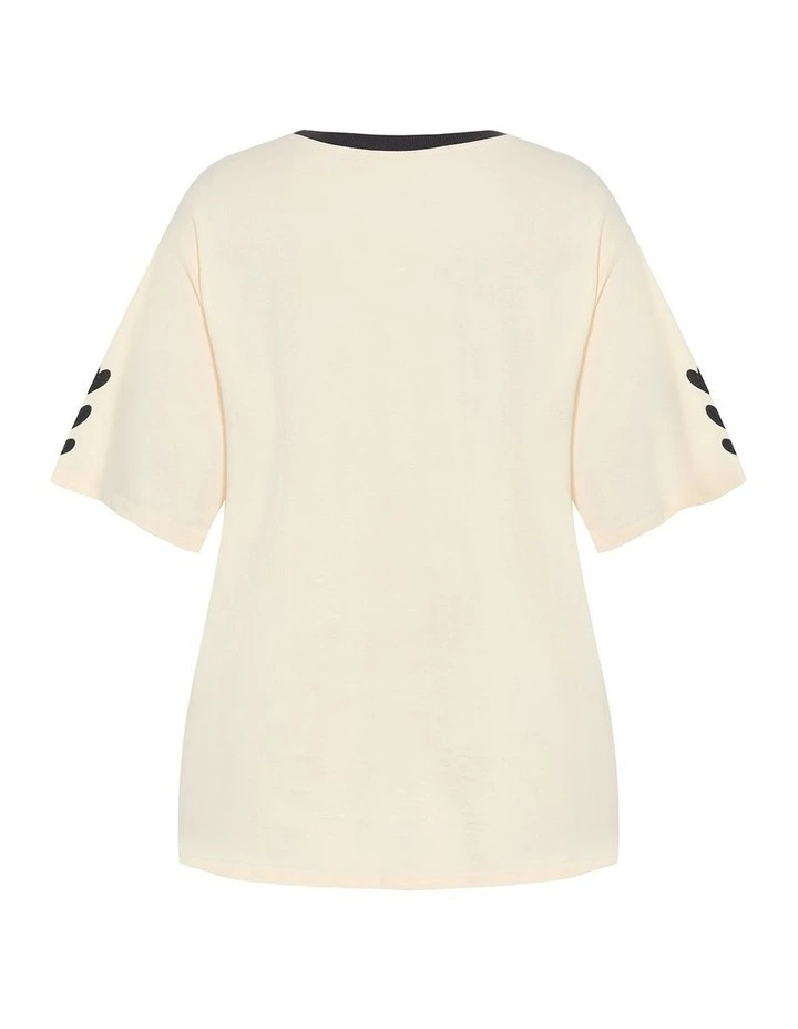 Mon Amour Oversized Tee in French Vanilla image 4