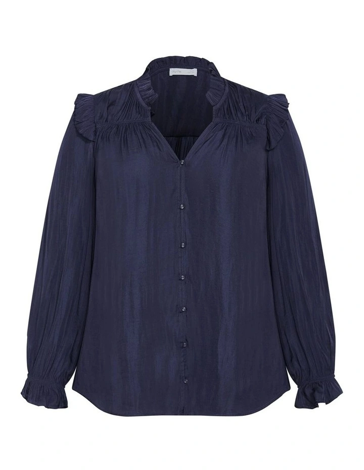 Jocelyn Top in Navy image 3