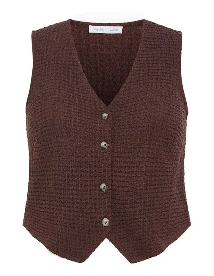 Zoie Vest in Chocolate image 3