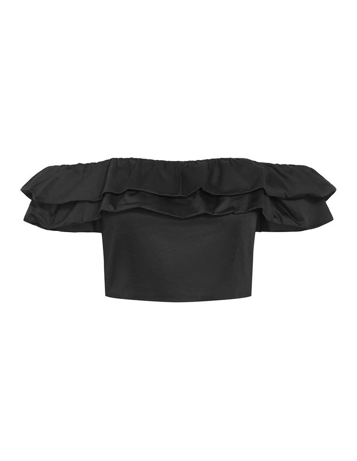 Kaia Crop Top in Black image 3