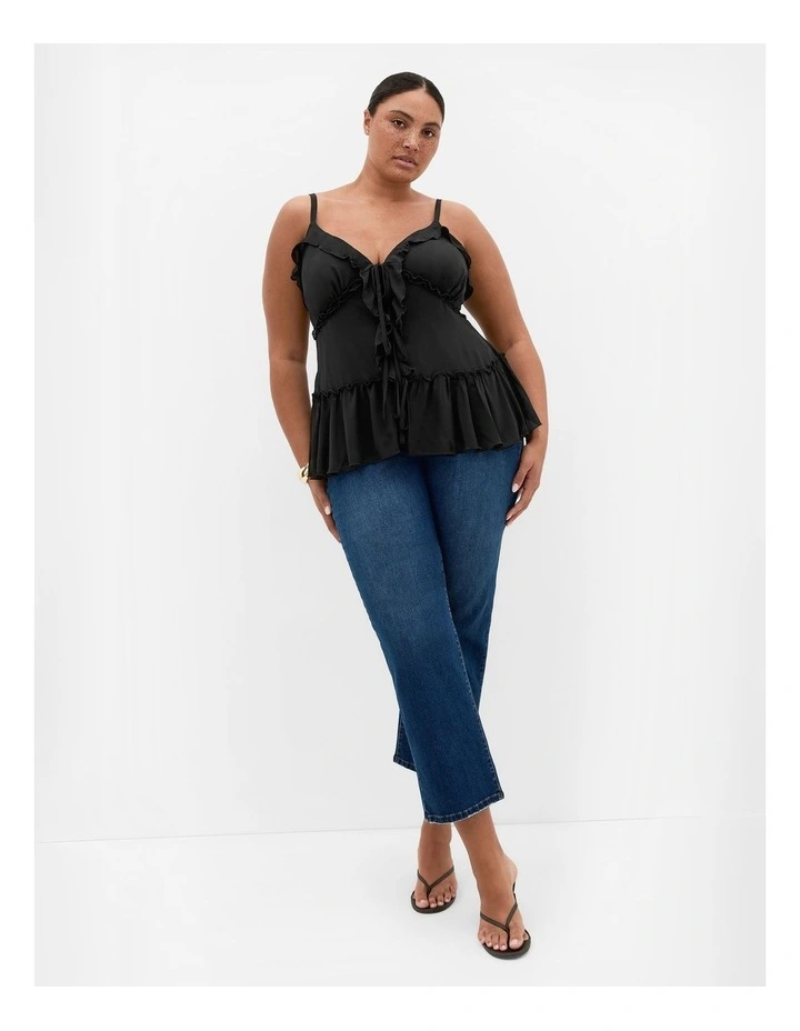 Bri Tie Cami in Black image 1