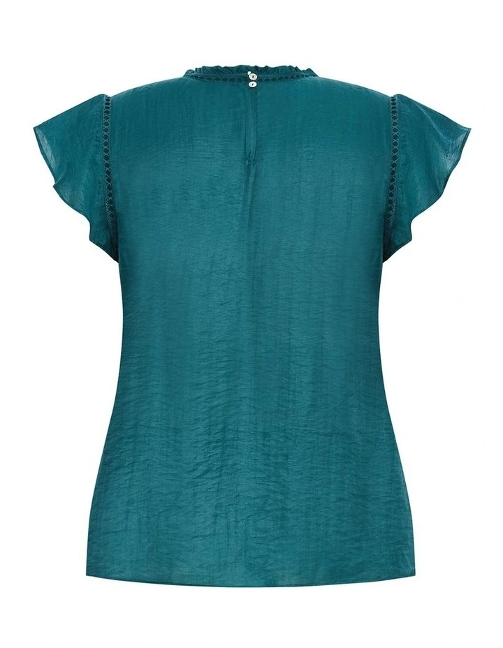 Lorelai Short Sleeve Top in Emerald image 4