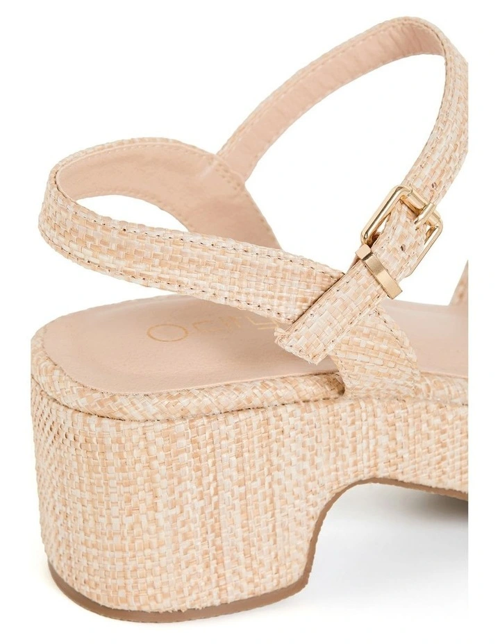 Wide Fit Visionary Platform Sandal in Raffia image 4