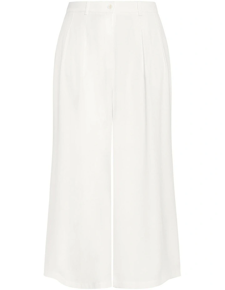 Abbie Fully Lined Wide Leg Pant in Ivory image 3
