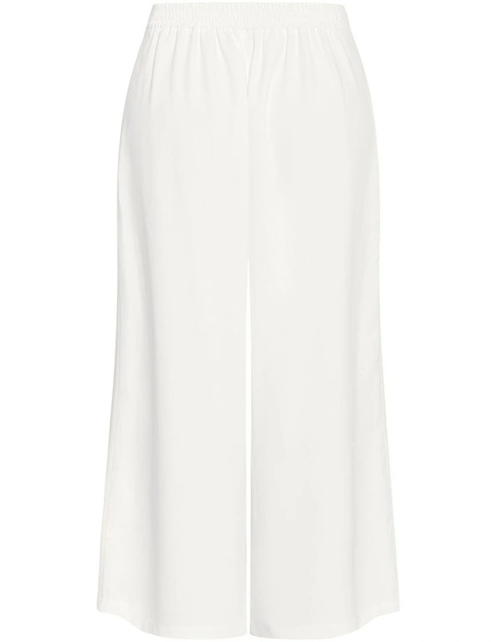 Abbie Fully Lined Wide Leg Pant in Ivory image 4