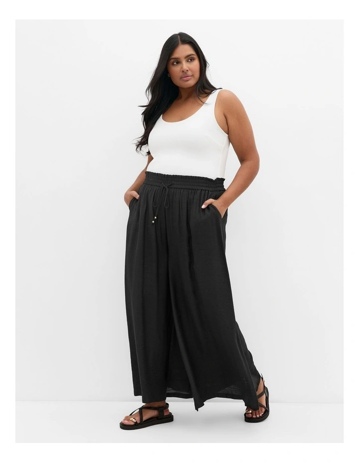 Emma Wide Leg Pant in Black image 1