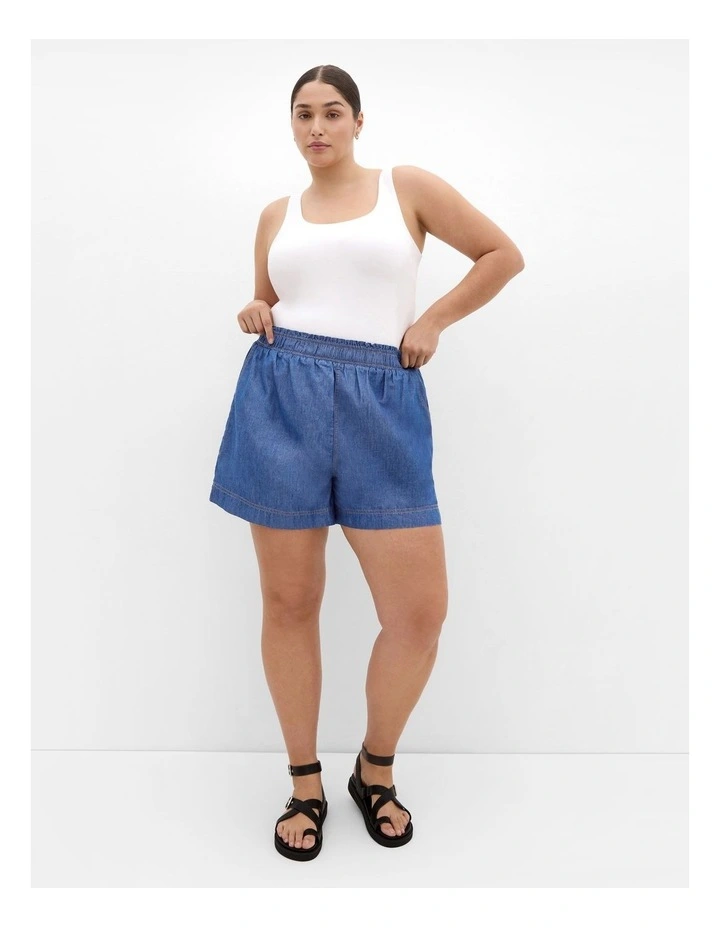 Denim Short in Chambray image 1