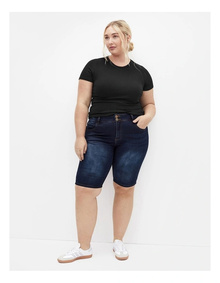 Classic Pins Short in Dark Wash image 1