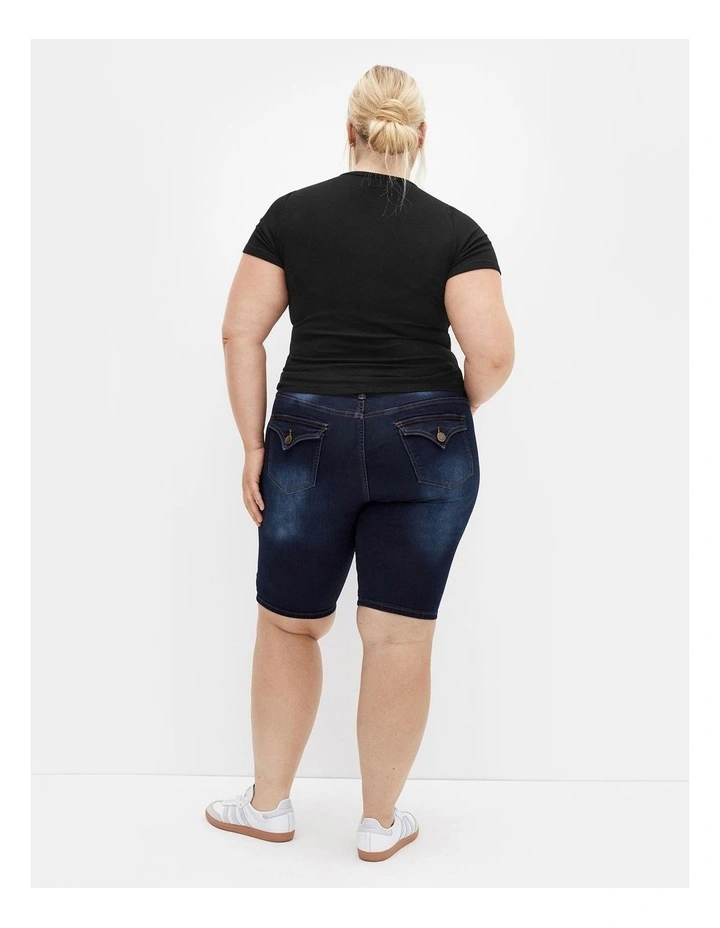 Classic Pins Short in Dark Wash image 2