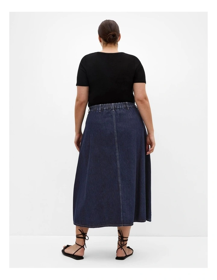 Karina Skirt in Denim Dark Wash image 2