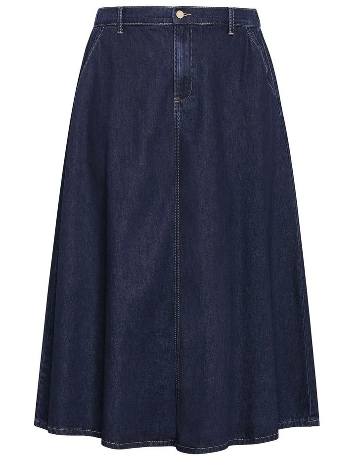 Karina Skirt in Denim Dark Wash image 3