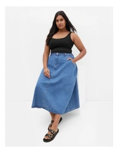 Karina Denim Skirt in Light Wash