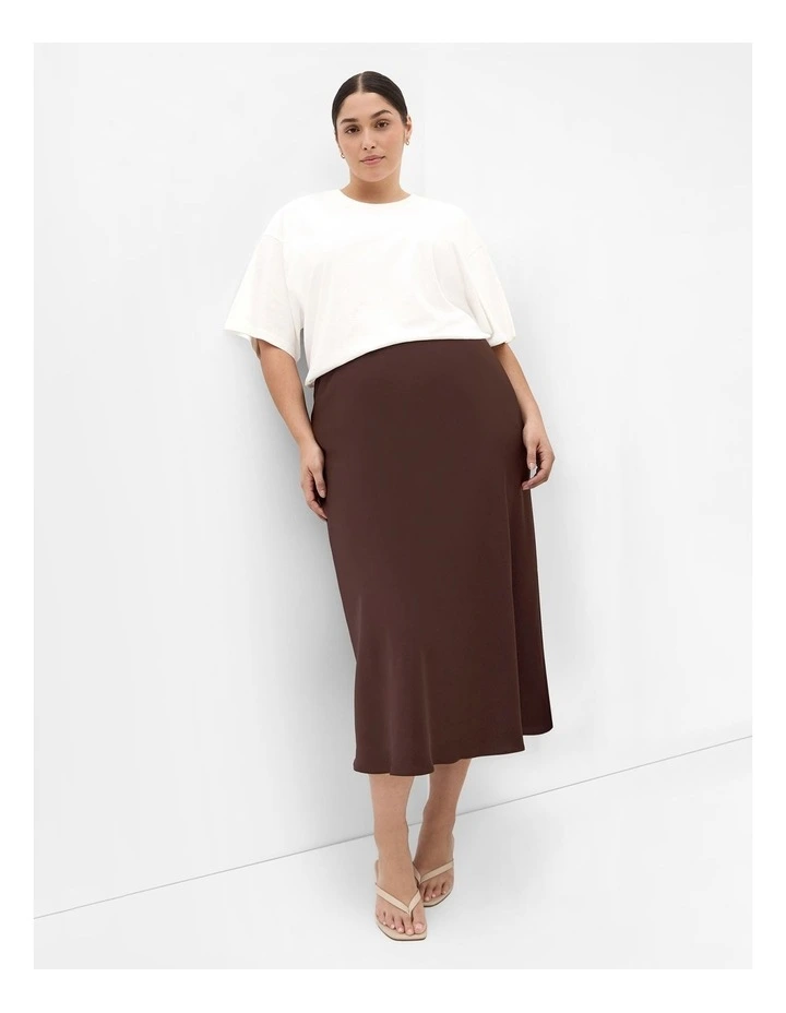 Miranda Midi Skirt in Truffle image 1