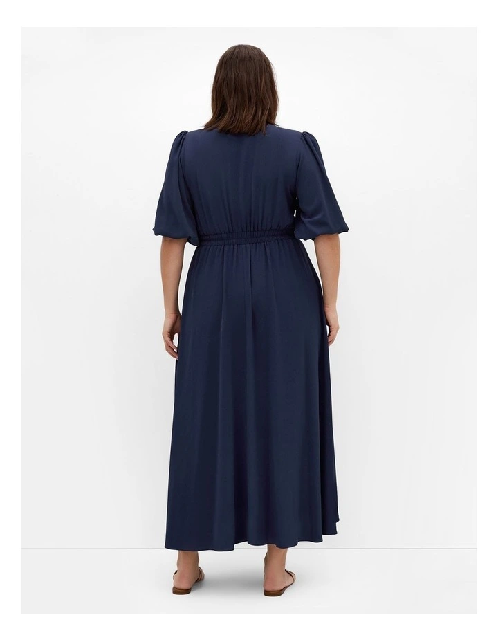 Jolene V Neck Maxi Dress in Navy image 2