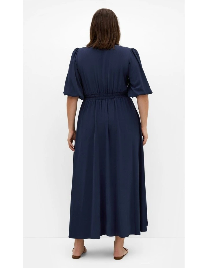 Jolene V Neck Maxi Dress in Navy image 4