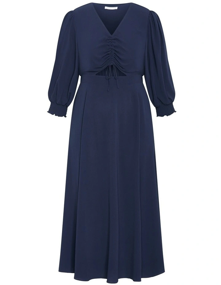 Jolene V Neck Maxi Dress in Navy image 5