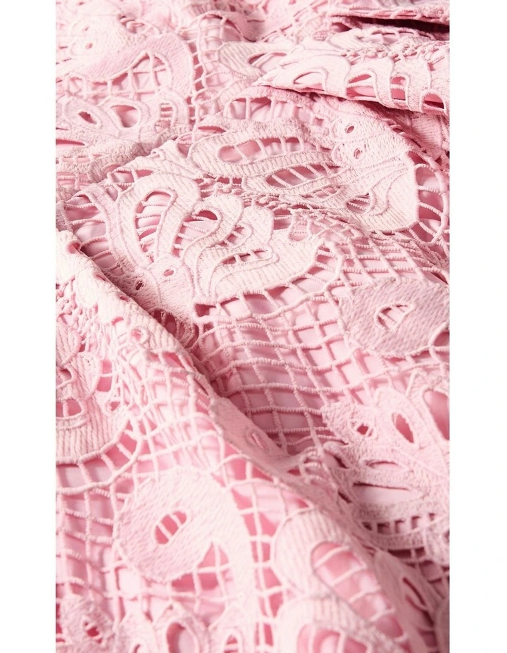 Kylee Embroidered Midi Dress in Soft Rose image 7