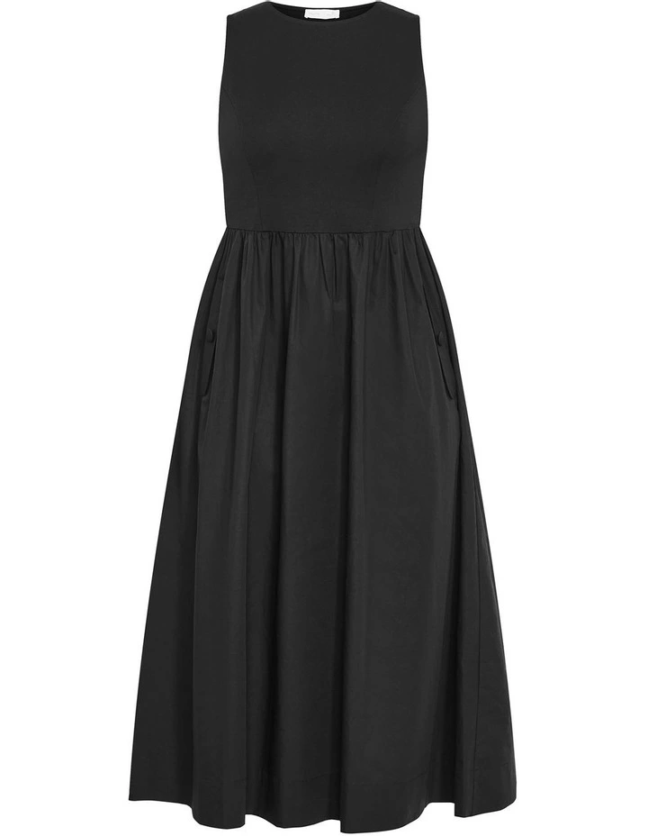 Wren Sleeveless Midi Dress in Black image 3