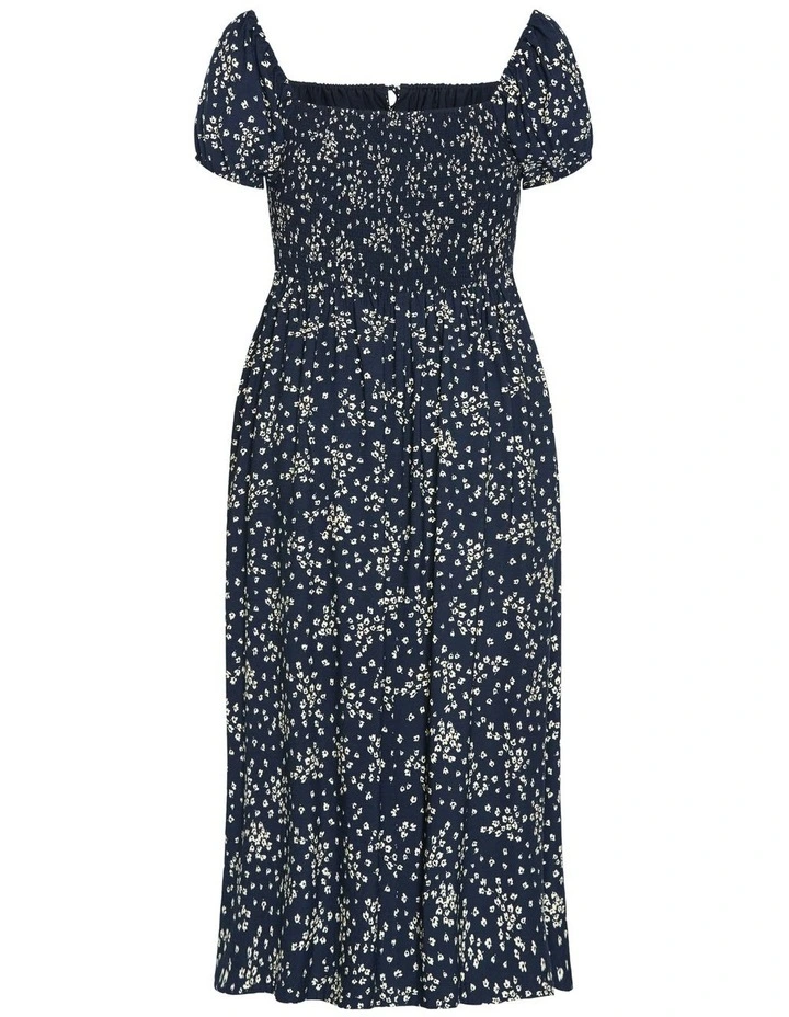 Abbigail Print Lined Maxi Dress in navy image 6