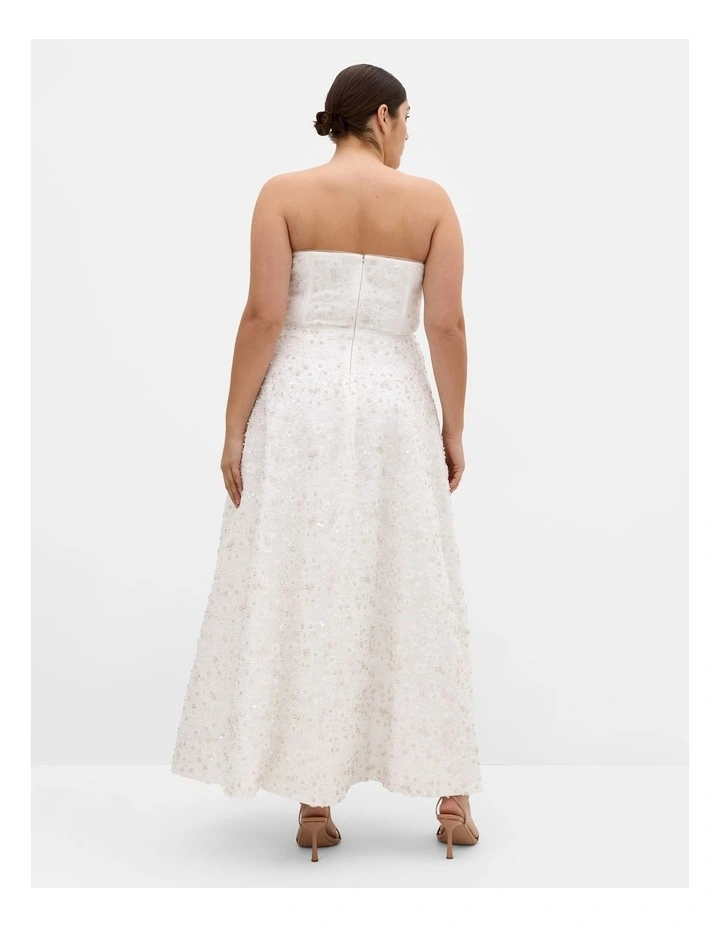 Magnetise Strapless Maxi Dress in Ivory image 2