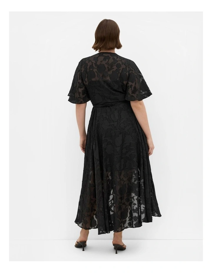 Love Wrap Maxi Dress in Black image 2
