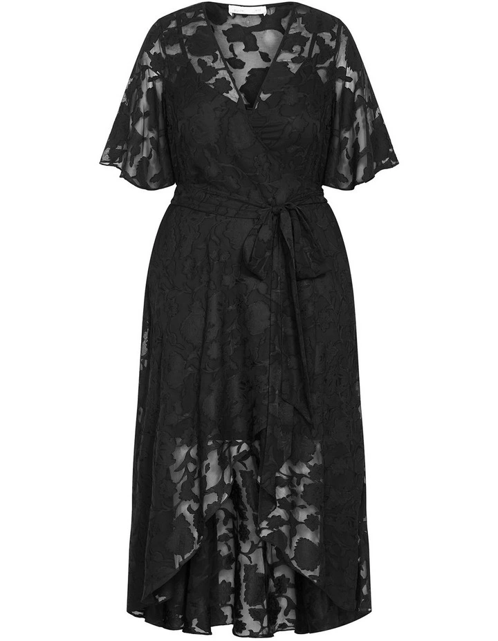 Love Wrap Maxi Dress in Black image 3