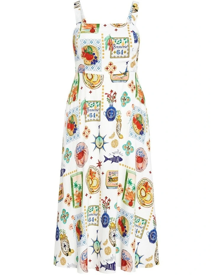 Capria Print Maxi Dress in Ivory image 3