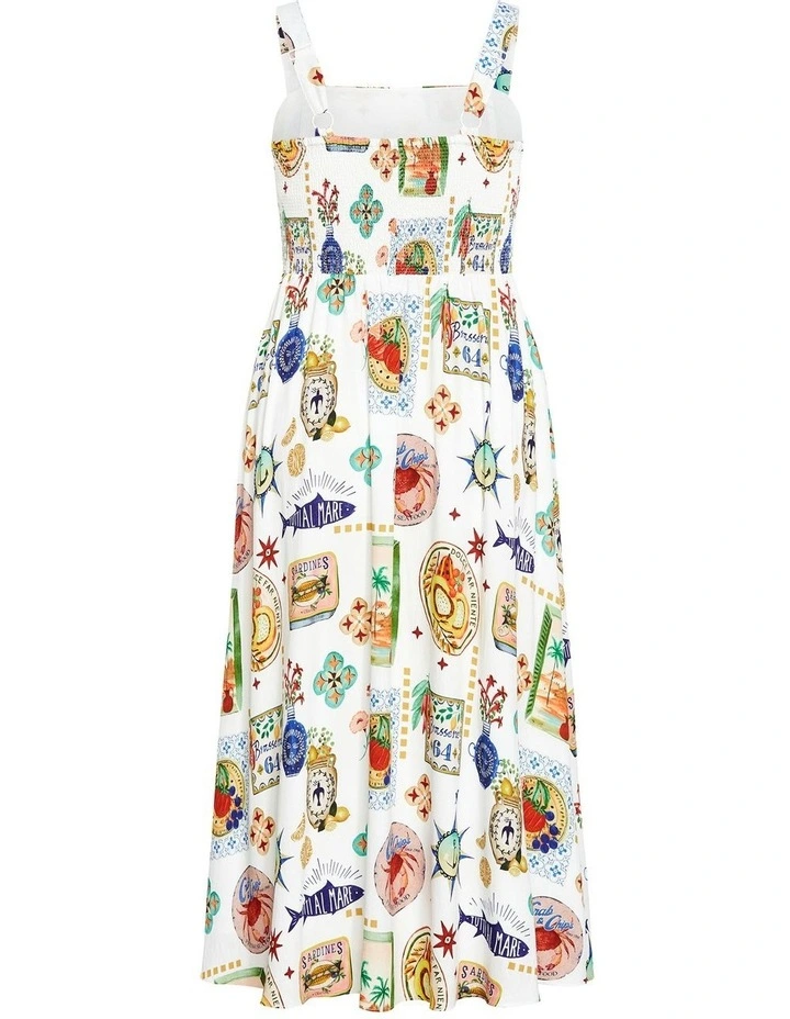 Capria Print Maxi Dress in Ivory image 4