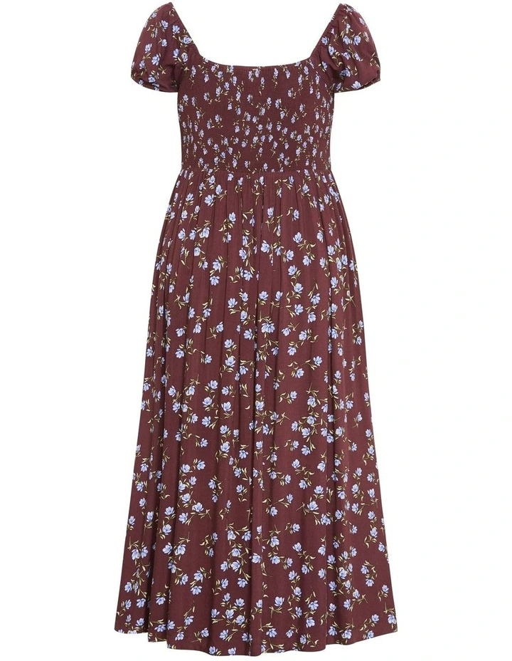 Abbie Print Maxi Dress in Cocoa image 5